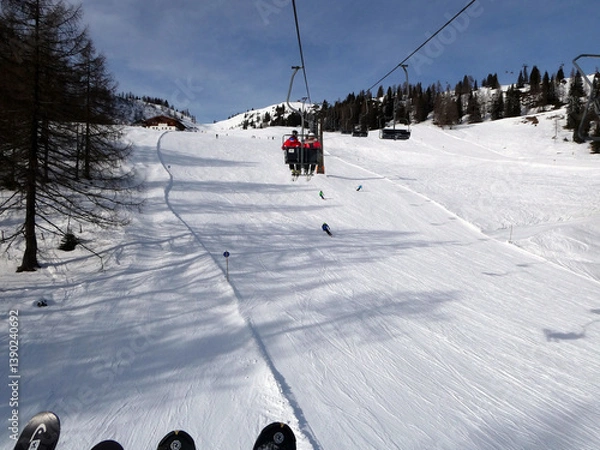Obraz Skifahren im Skigebiet Zauchensee
