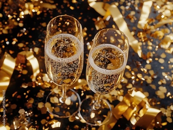 Obraz Champagne and Confetti