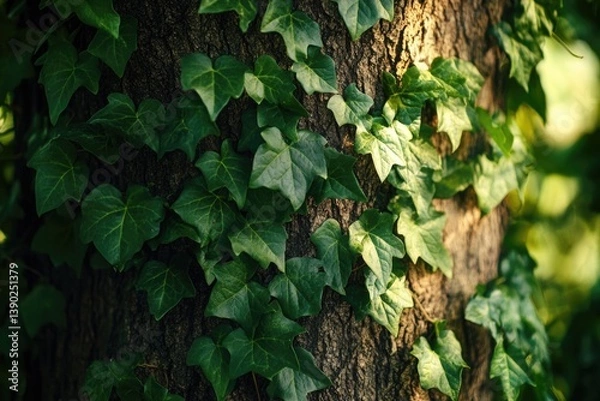Fototapeta Tree trunk with ivy