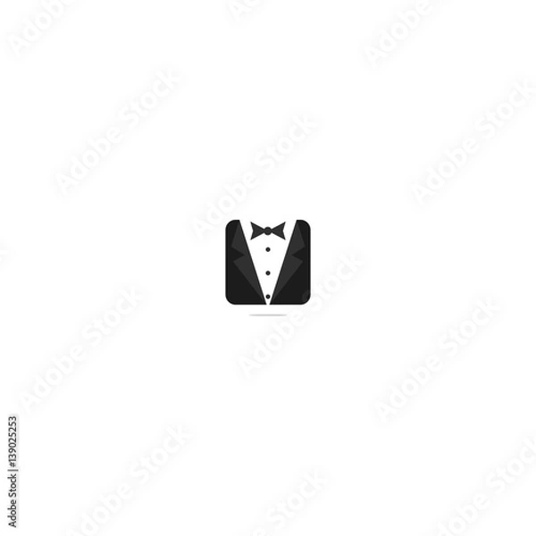 Fototapeta Butler or Suit or Jacket or Tuxedo Icon. Isolated.