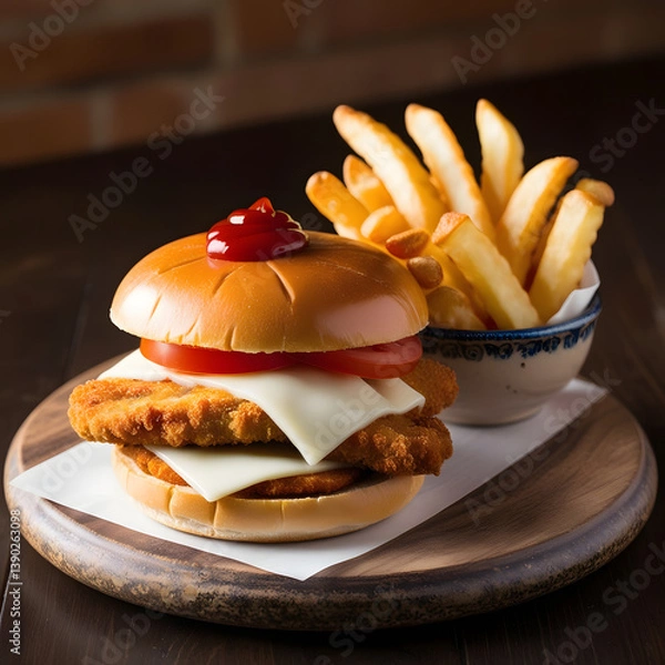 Obraz burger and fries