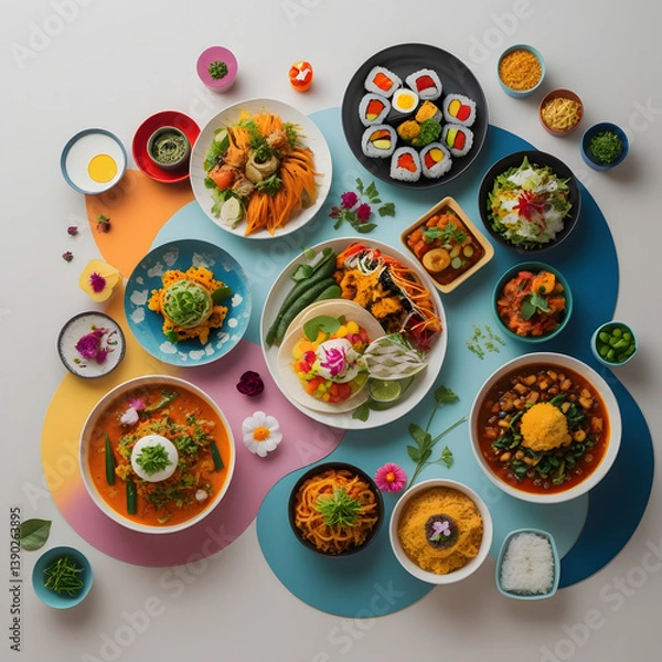 Fototapeta easter eggs in a bowl