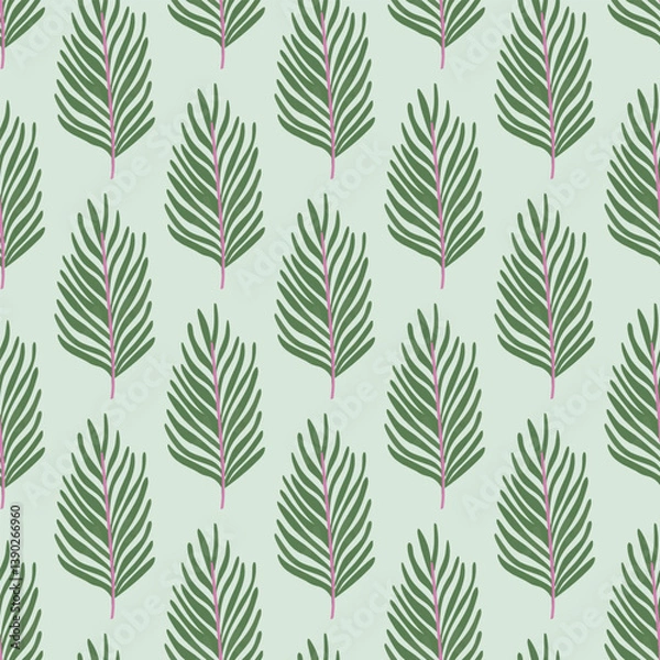 Fototapeta Leaf Seamless Pattern Design with background