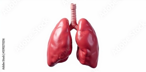 Fototapeta Organ lungs isolated on white background,  isolated,  white background