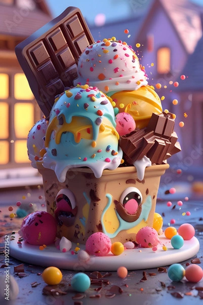 Fototapeta chocolate easter bunny