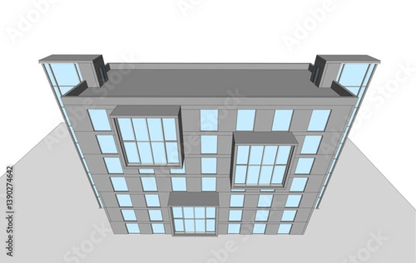 Fototapeta vector illustration of a house