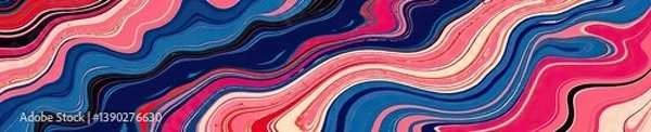 Fototapeta Retro marble 60s wave pattern with abstract swirls and psychedelic design, perfect for modern background and wallpaper,  swirl,  design