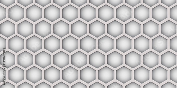 Fototapeta Abstract background of hexagon. Metallic honeycomb structure background.