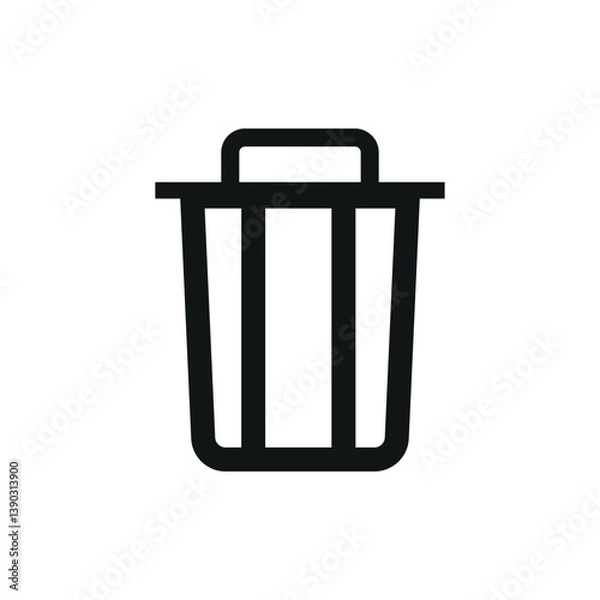 Fototapeta Trash, sharp icon