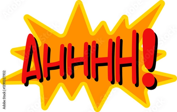 Fototapeta Ahhh Expression Exclamation Pop Art Illustration