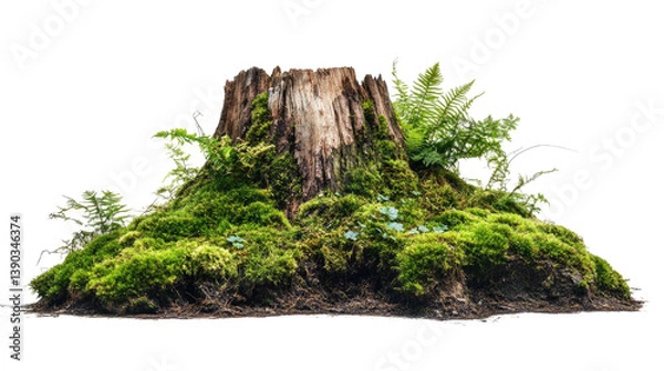 Fototapeta tree stump with moss
