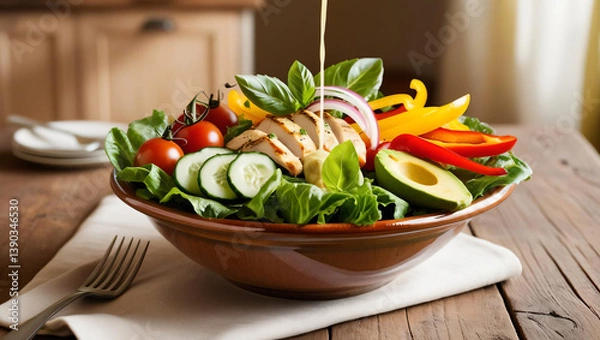 Fototapeta Fresh Vegetable Salad