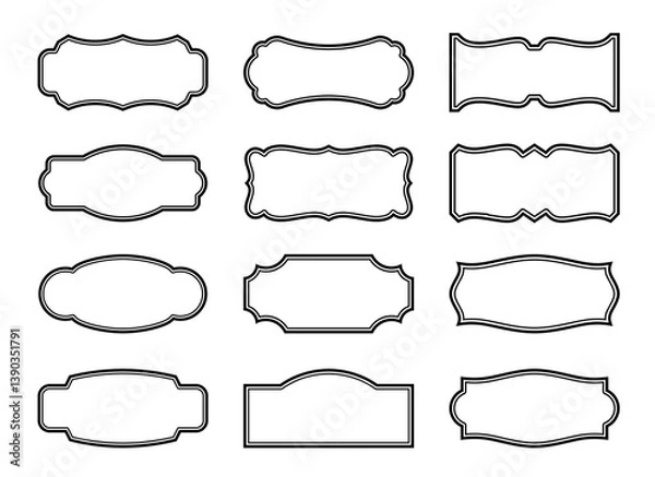Obraz A set of simple vintage style frames