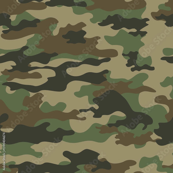 Obraz military camouflage texture, army background repeat, classic pattern