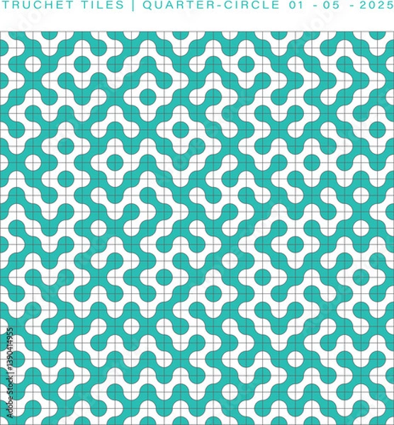 Obraz Truchet Tiles Quarter-Circle Pattern