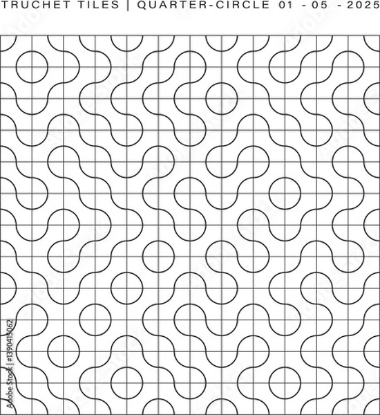 Obraz Truchet Tiles Quarter-Circle Pattern