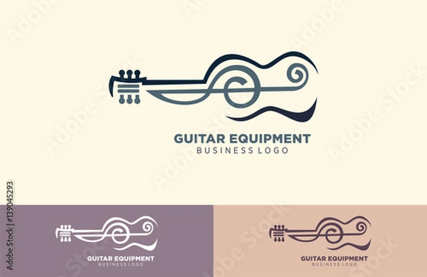 Obraz guitar equipment logo
