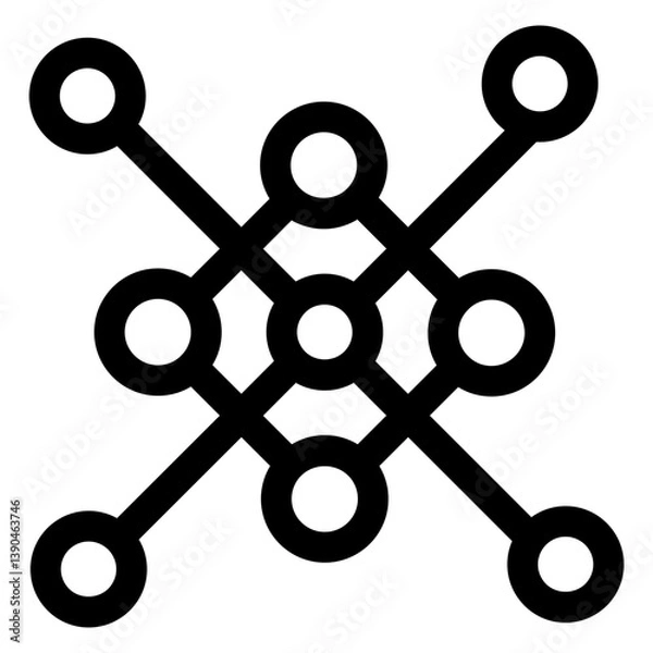 Fototapeta networking icon