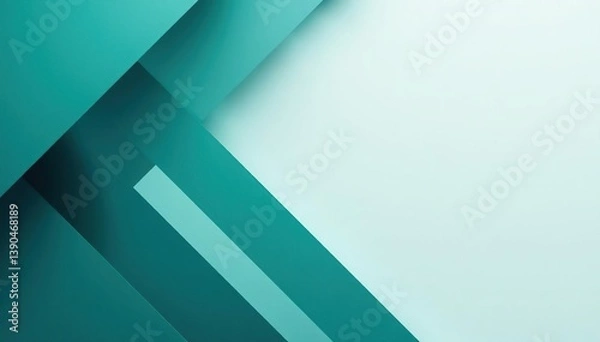 Obraz Abstract geometric teal and grey, modern minimalist design, home, simple
