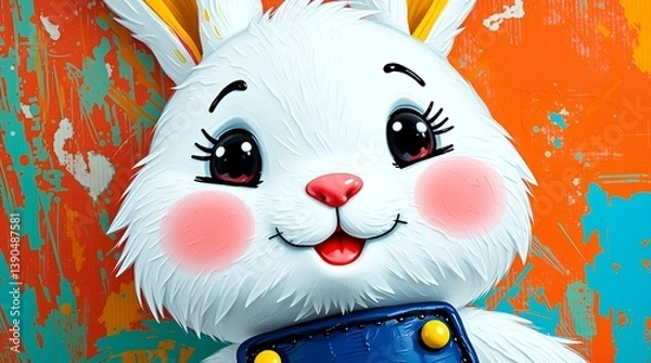 Fototapeta funny cartoon cat