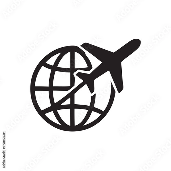 Obraz globe and airplane