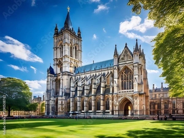 Obraz A Stunning View of The Cathedral of Ely in the Summer