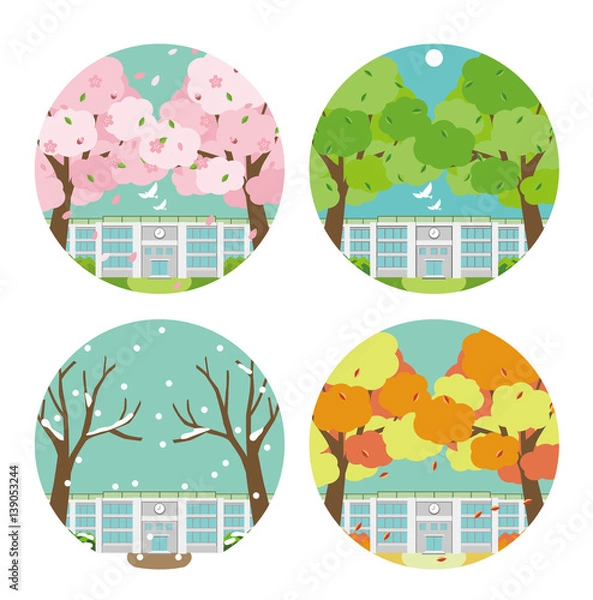 Obraz 学校の四季