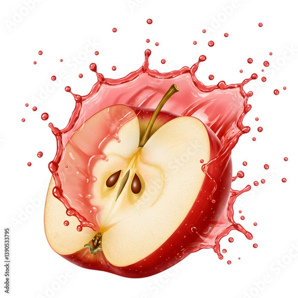 Fototapeta Fresh Apple with Splash Effect1