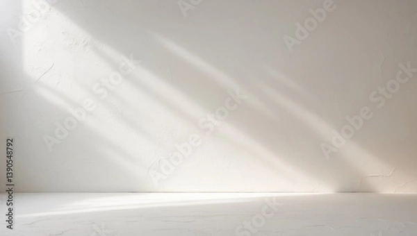 Fototapeta Concrete Wall Texture Background in White, Ideal for Backdrop.