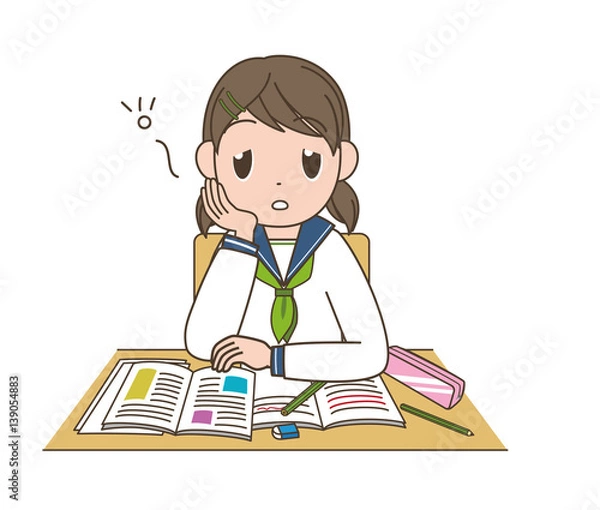 Obraz ーっとする女生徒