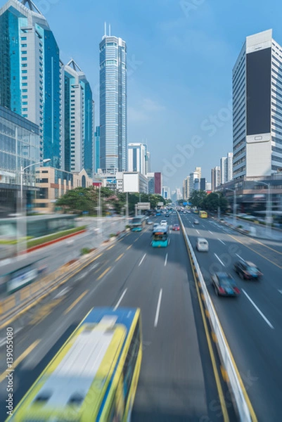 Fototapeta urban traffic road in Shenzhen,China.
