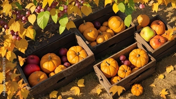 Obraz pumpkins and gourds