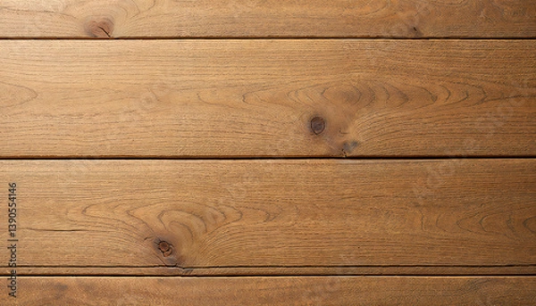 Obraz Horizontal Light Brown Wood Texture: A high-resolution image showcasing the rich, warm tones and natural grain of horizontal light brown wood planks. Perfect for backgrounds, textures.
