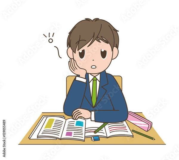 Obraz ボーっとする男子生徒