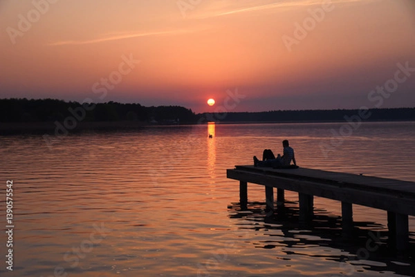 Obraz Najpiękniejsze polskie jeziora o zachodzie słońca