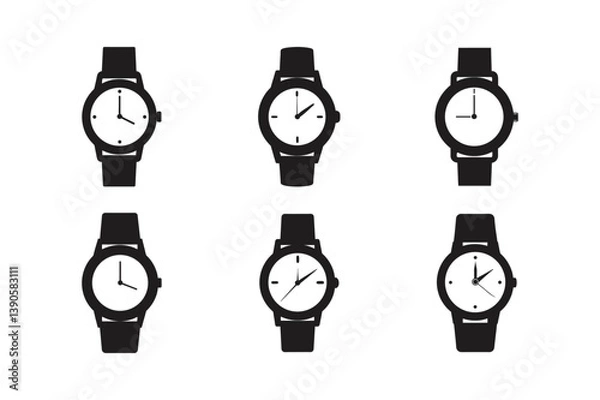 Fototapeta watch leather strap vector art silhouette