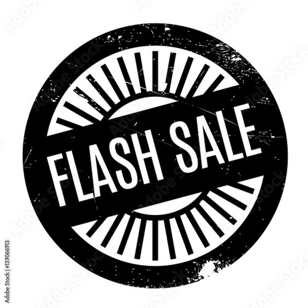 Fototapeta Flash Sale rubber stamp. Grunge design with dust scratches. Effects can be easily removed for a clean, crisp look. Color is easily changed.