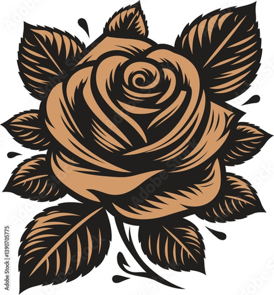 Obraz Rose stylized vector