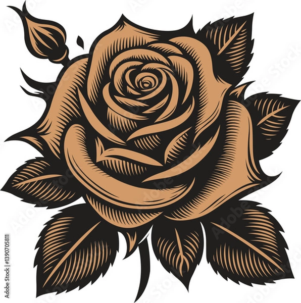 Obraz Rose stylized vector