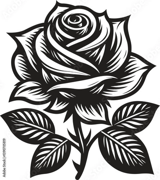 Obraz Rose stylized vector