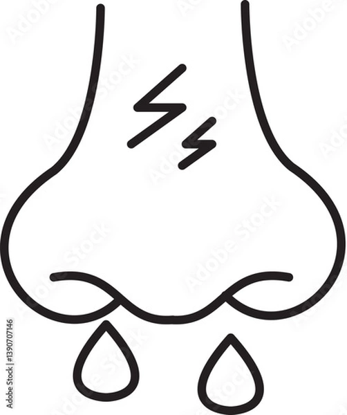 Obraz nose allergic icon 