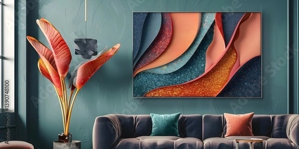 Obraz Whimsical Abstract Botanical Design
