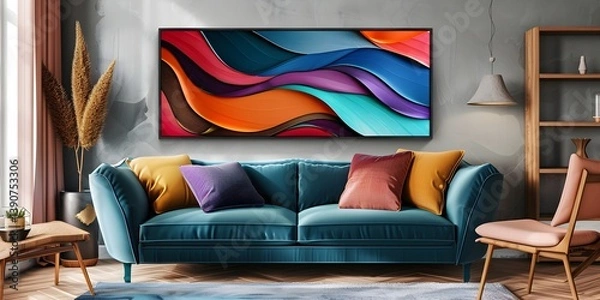 Obraz Expressive Floral Pattern in Full Color
