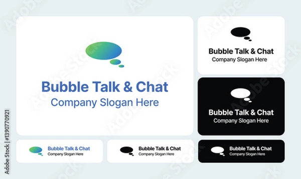 Obraz Bubble Talk & Chat Logo | Modern Communication Symbol