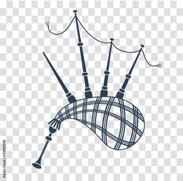 Obraz Czarna ikona dudy