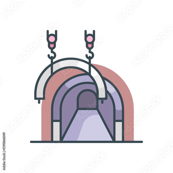 Fototapeta Construction and Infrastructure Tunnel Icon