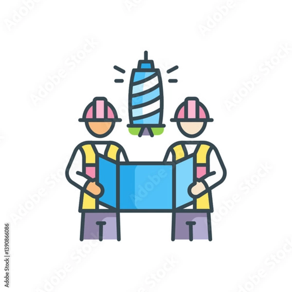 Fototapeta Construction and Infrastructure Architect Icon
