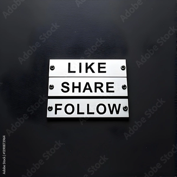 Fototapeta like share follow concept