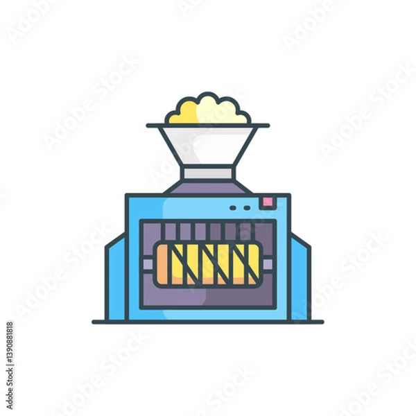 Fototapeta Fabric Dye Machine Icon