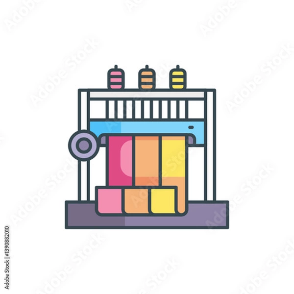 Fototapeta Textile Yarn Storage Icon